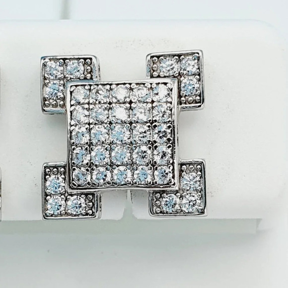 925 Sterling Silver Cubic Zirconia Earrings, U19254790 - Picture 4 of 11